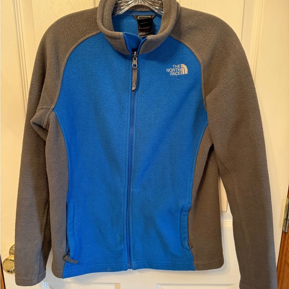 The North Face Blue and Brown Fleece Boys Size Large - Picture 1 of 7